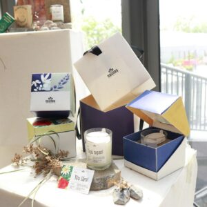 Elegant luxury fragrance gift packaging